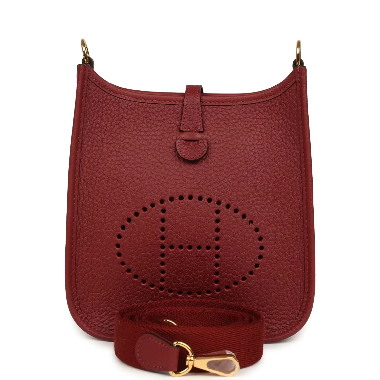 Hermes Evelyne TPM Rouge H Clemence Gold Hardware