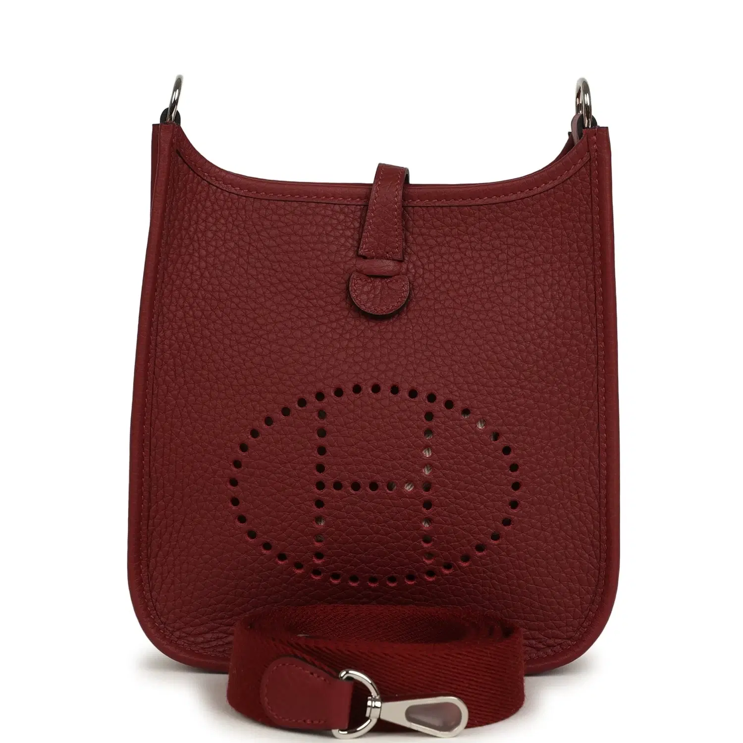 Hermes Evelyne TPM Rouge H Clemence Palladium Hardware