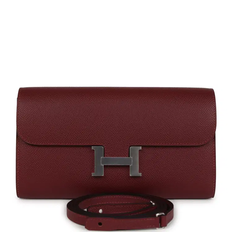 Hermes Constance Wallet To Go Rouge H Epsom Palladium Hardware-Hover-Image