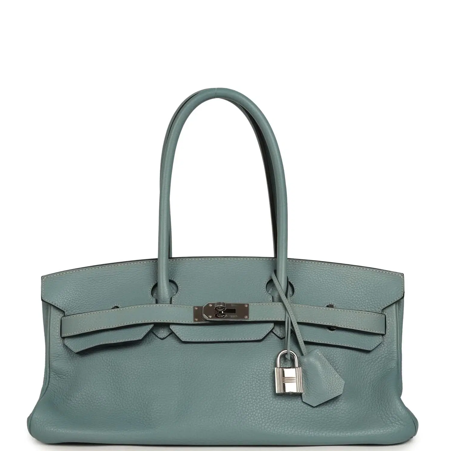Vintage Hermes Shoulder Birkin 42 JPG Ciel Clemence Palladium Hardware