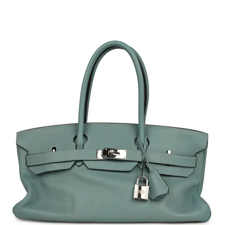 Vintage Hermes Shoulder Birkin 42 JPG Ciel Togo Palladium Hardware-Hover-Image