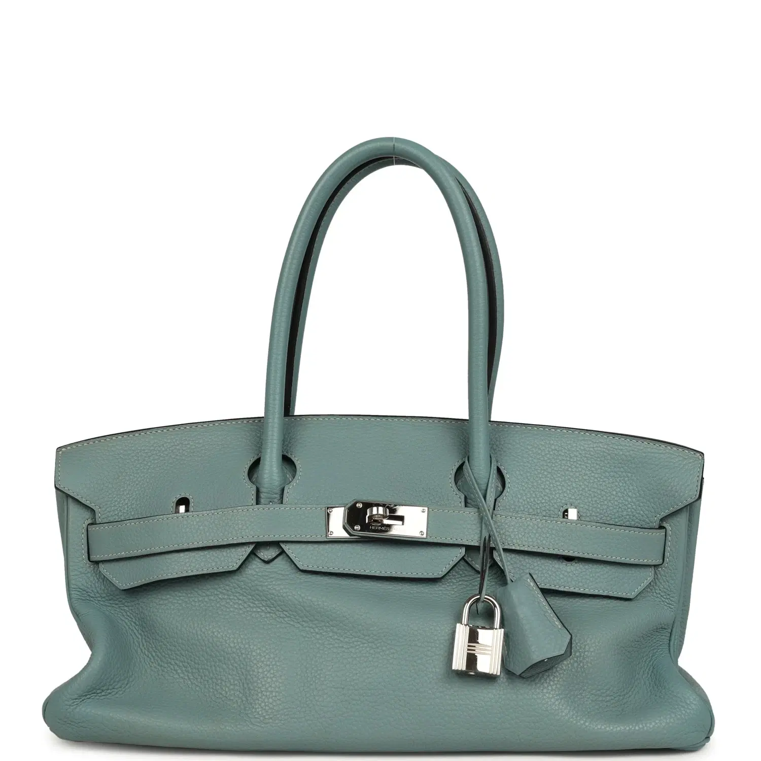 Vintage Hermes Shoulder Birkin 42 JPG Ciel Togo Palladium Hardware