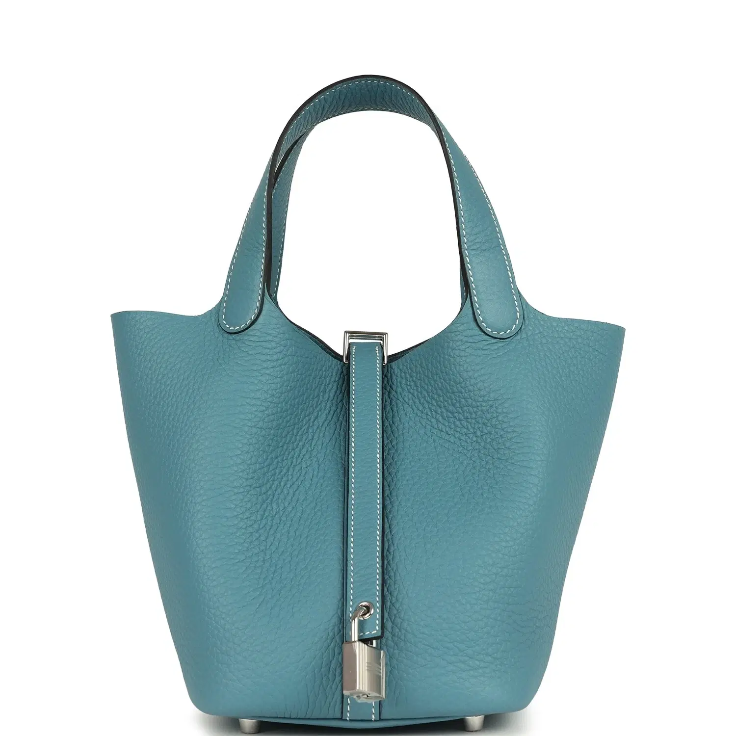 Hermes Picotin Lock 18 Blue Jean Clemence Palladium Hardware