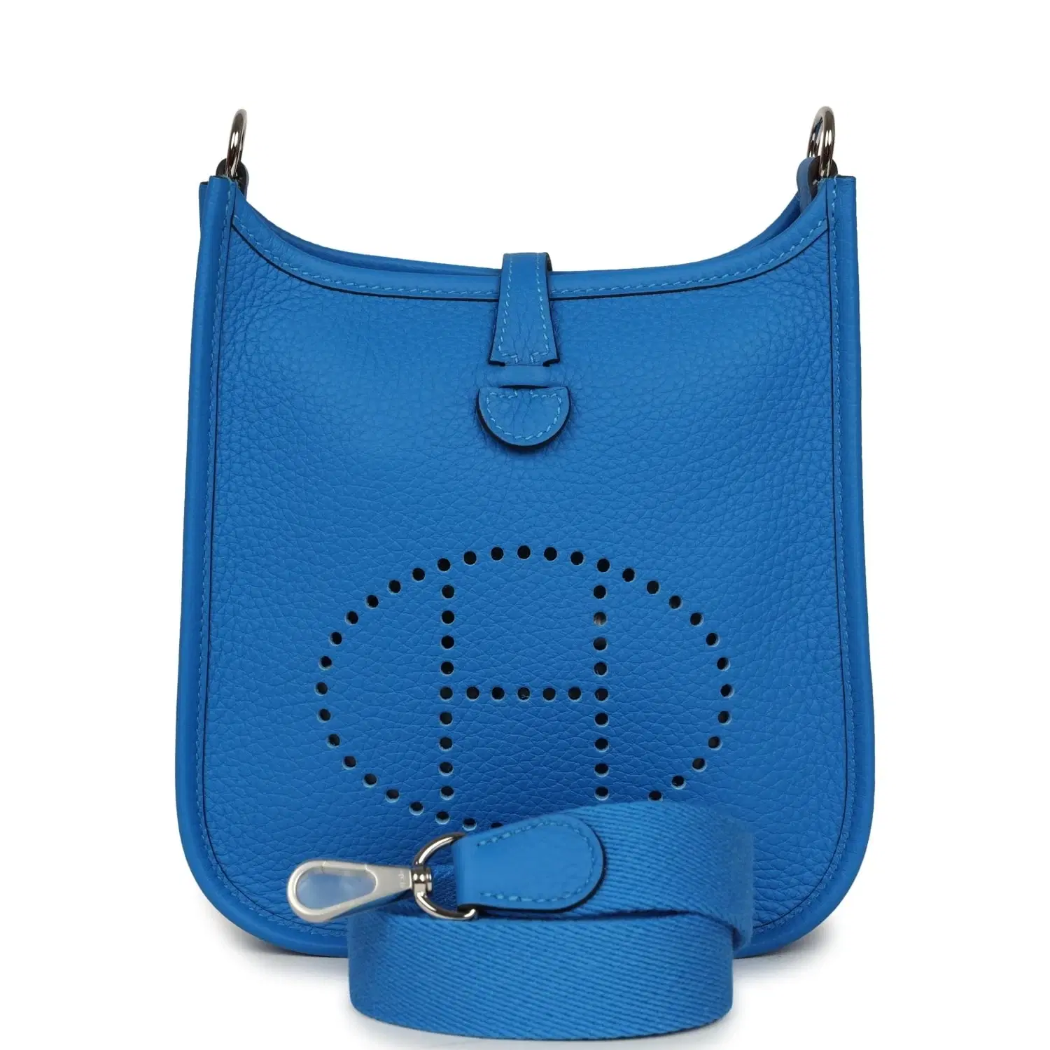Hermes Evelyne TPM New Bleu Hydra Clemence Palladium Hardware
