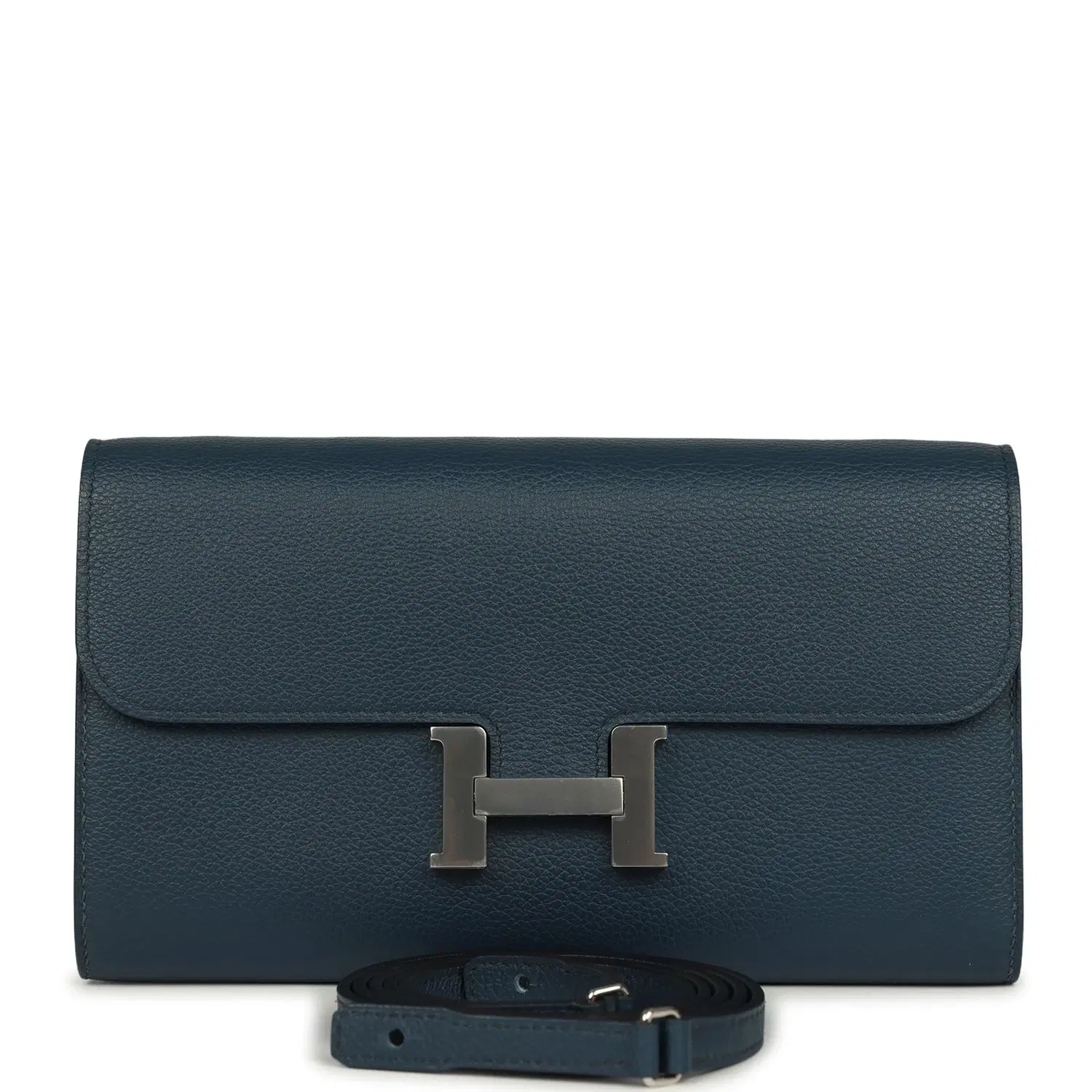 Hermes Constance Wallet To Go  Bleu De Prusse Evercolor Palladium Hardware