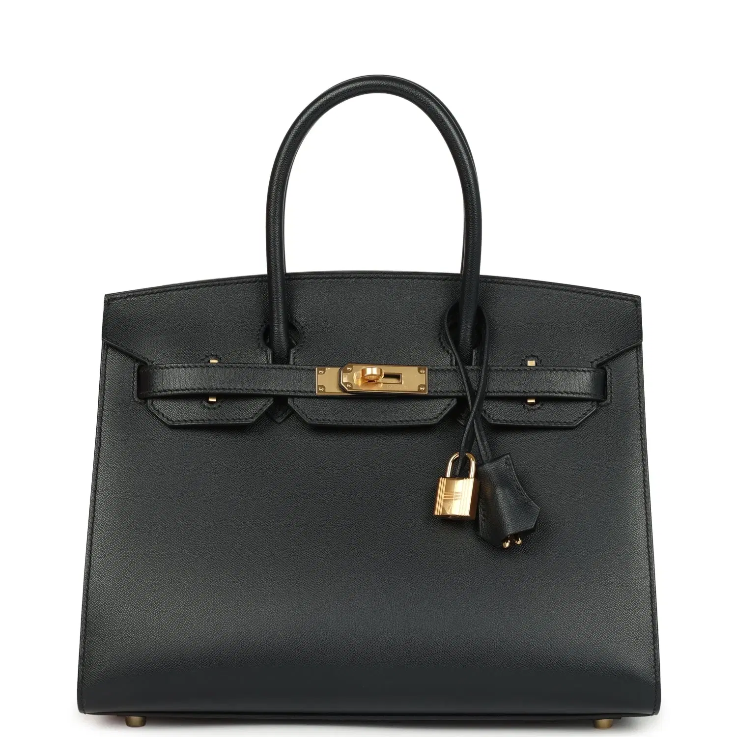 Pre-owned Hermes Birkin Sellier 30 Bleu Minuit Monsiuer Gold Hardware