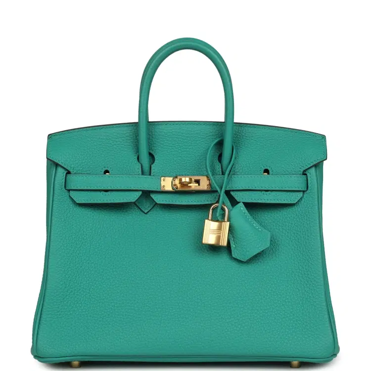 Hermes Birkin 25 Vert Verone Togo Gold Hardware-Hover-Image