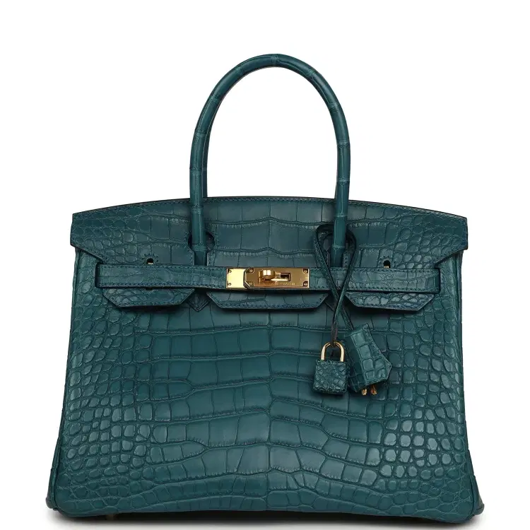 Pre-owned Hermes Birkin 30 Colvert Matte Alligator Gold Hardware-Hover-Image