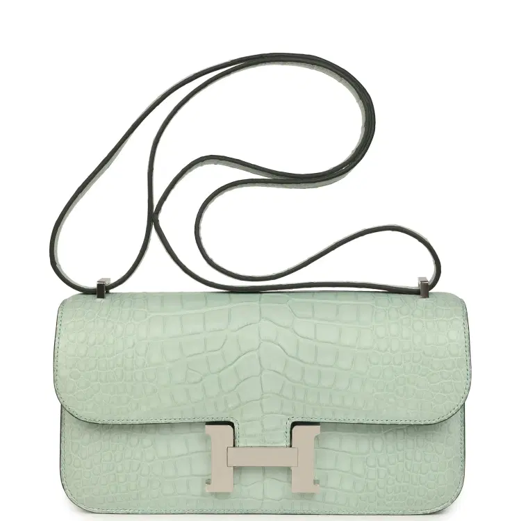 Hermes Constance Elan Vert D'Eau Matte Alligator Palladium Hardware-Hover-Image