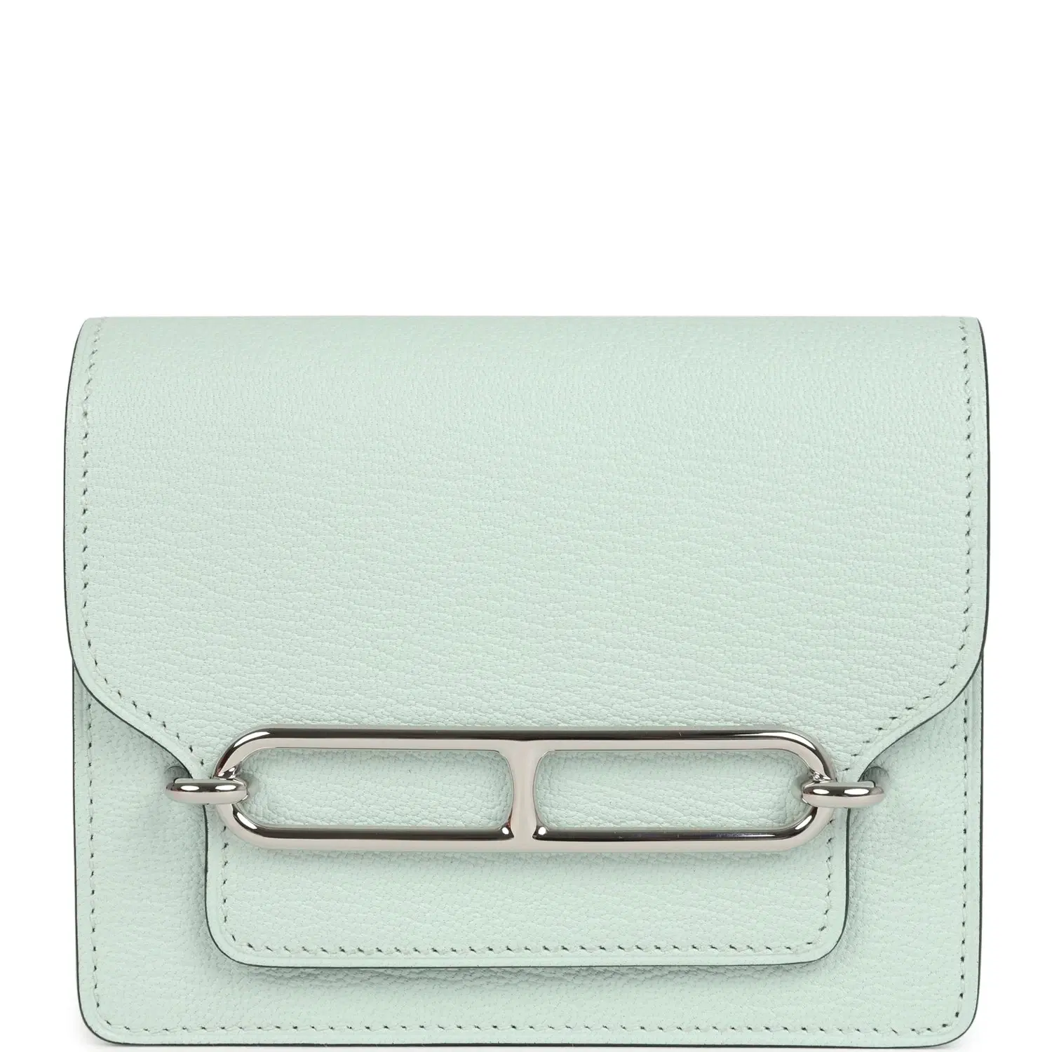 Hermes Roulis Slim Wallet Vert Peppermint Chevre Palladium Hardware