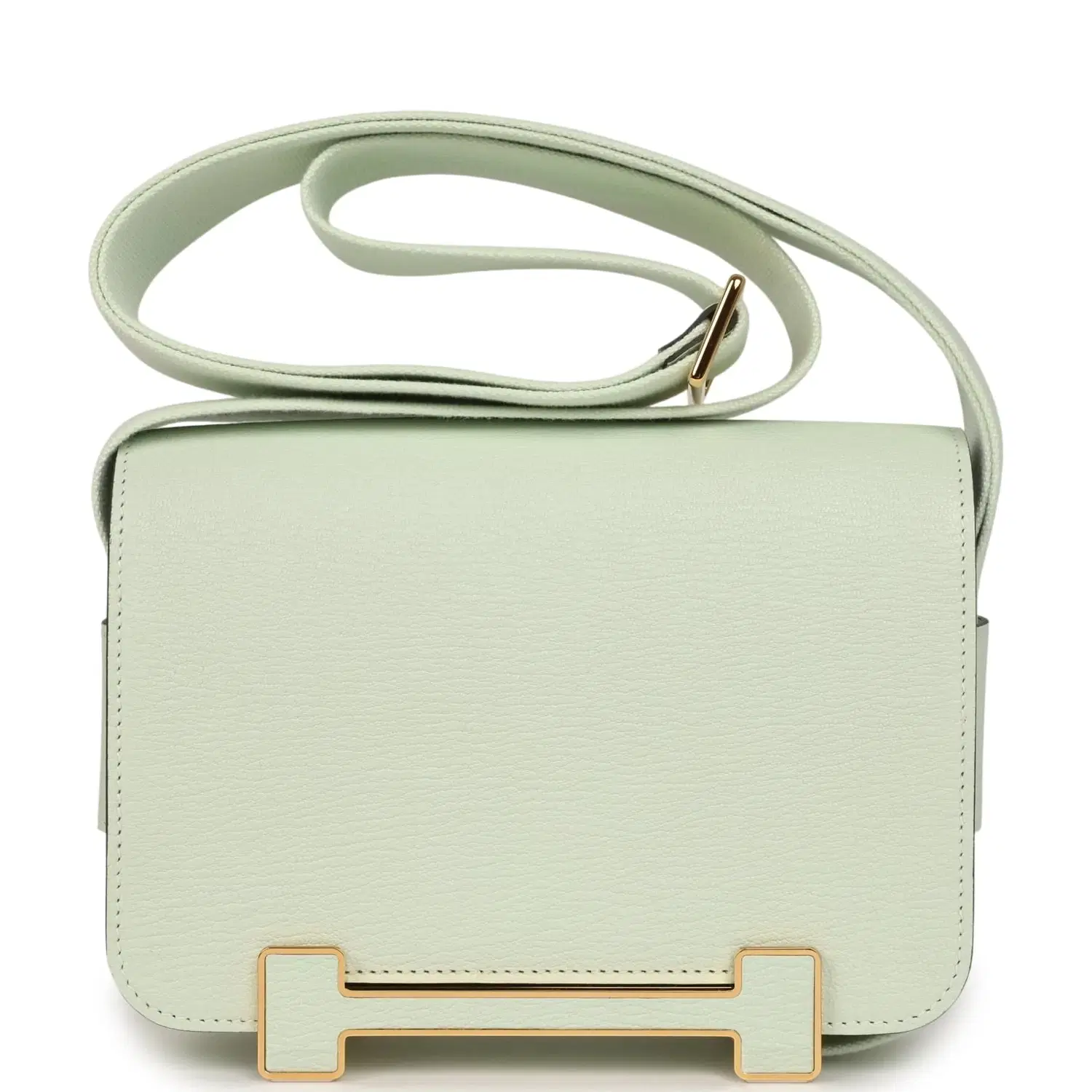 Hermes Geta Vert Fizz Chevre Mysore Gold Hardware