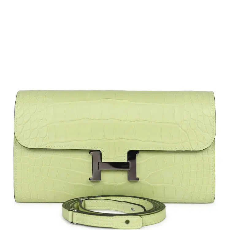 Hermes Constance Wallet To Go Jaune Bourgeon Matte Alligator Palladium Hardware-Hover-Image