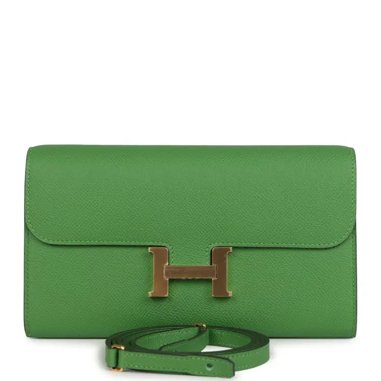 Hermes Constance Wallet To Go Vert Yucca Epsom Gold Hardware-Hover-Image
