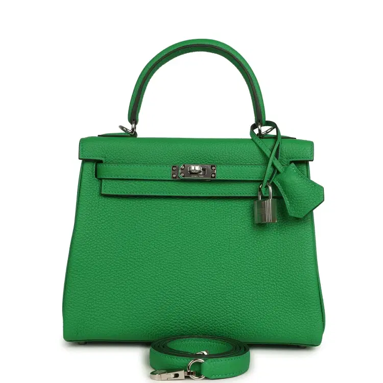 Hermes Kelly Retourne 25 Bambou Togo Palladium Hardware-Hover-Image