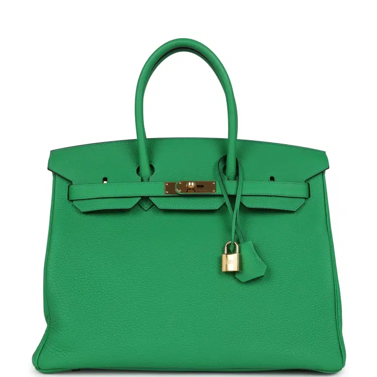 Pre-owned Hermes Birkin 35 Bambou Togo Gold Hardware-Hover-Image