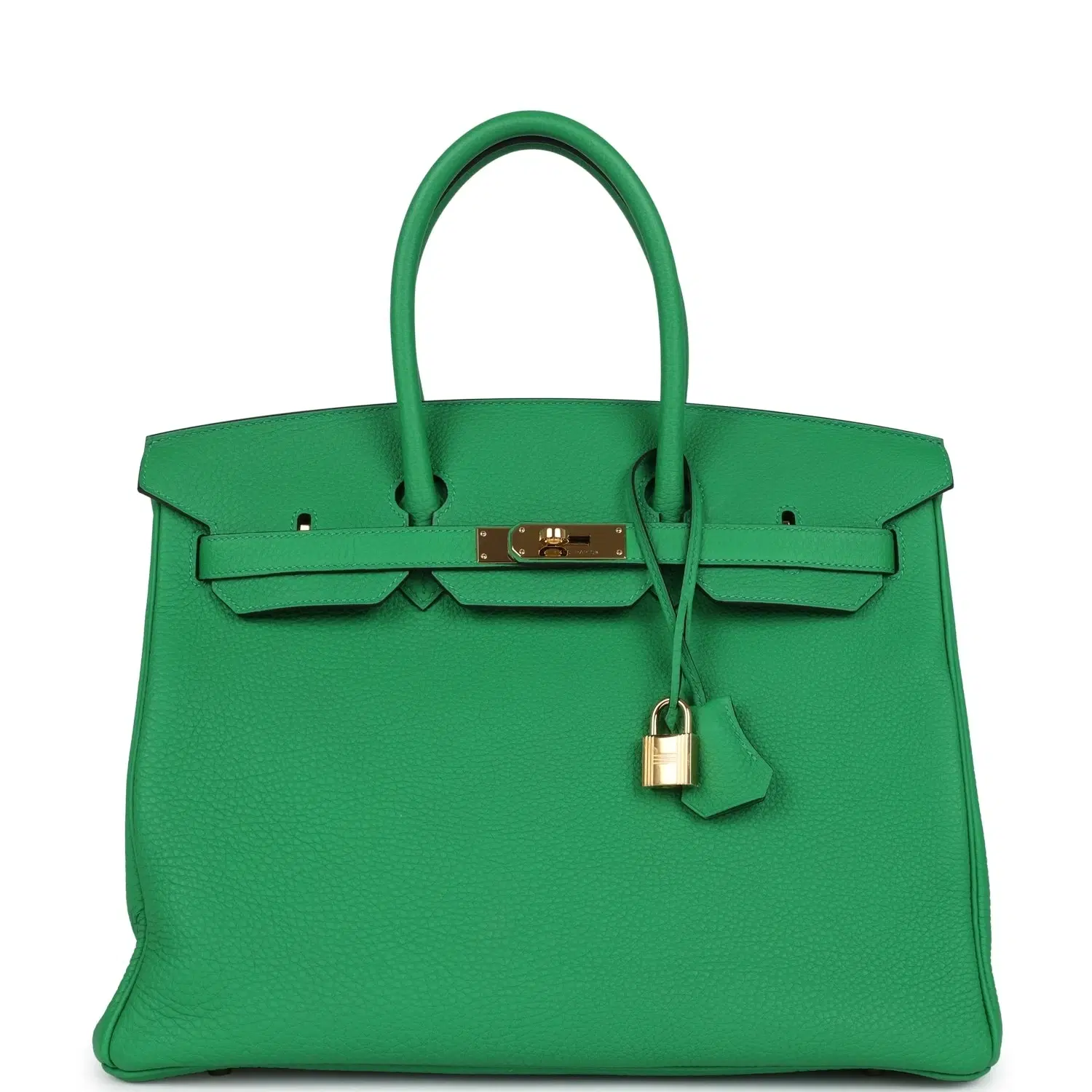 Pre-owned Hermes Birkin 35 Bambou Togo Gold Hardware