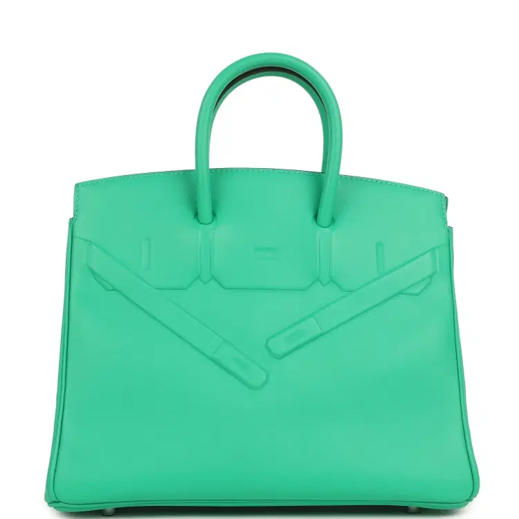Hermes Birkin Shadow 25 Menthe Swift Palladium Hardware-Hover-Image