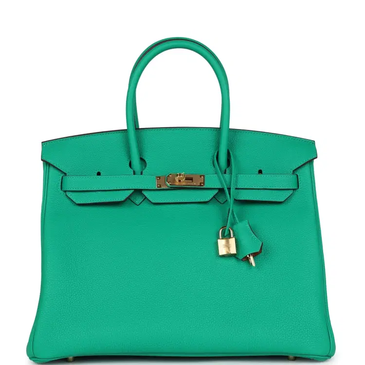 Hermes Special Order (HSS) Birkin 35 Menthe Verso Togo Gold Hardware-Hover-Image