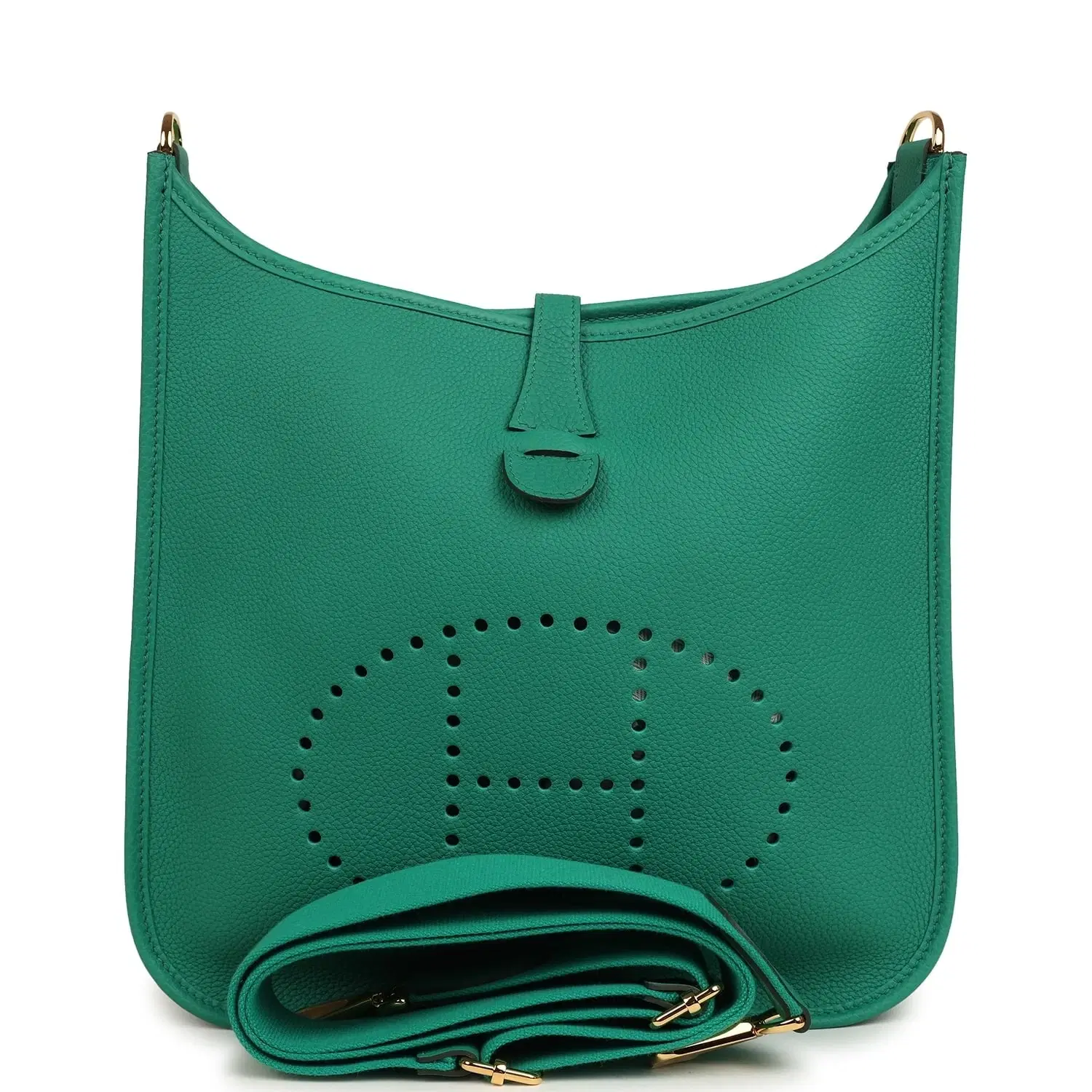 Hermes Evelyne III PM Vert Jade Clemence Gold Hardware