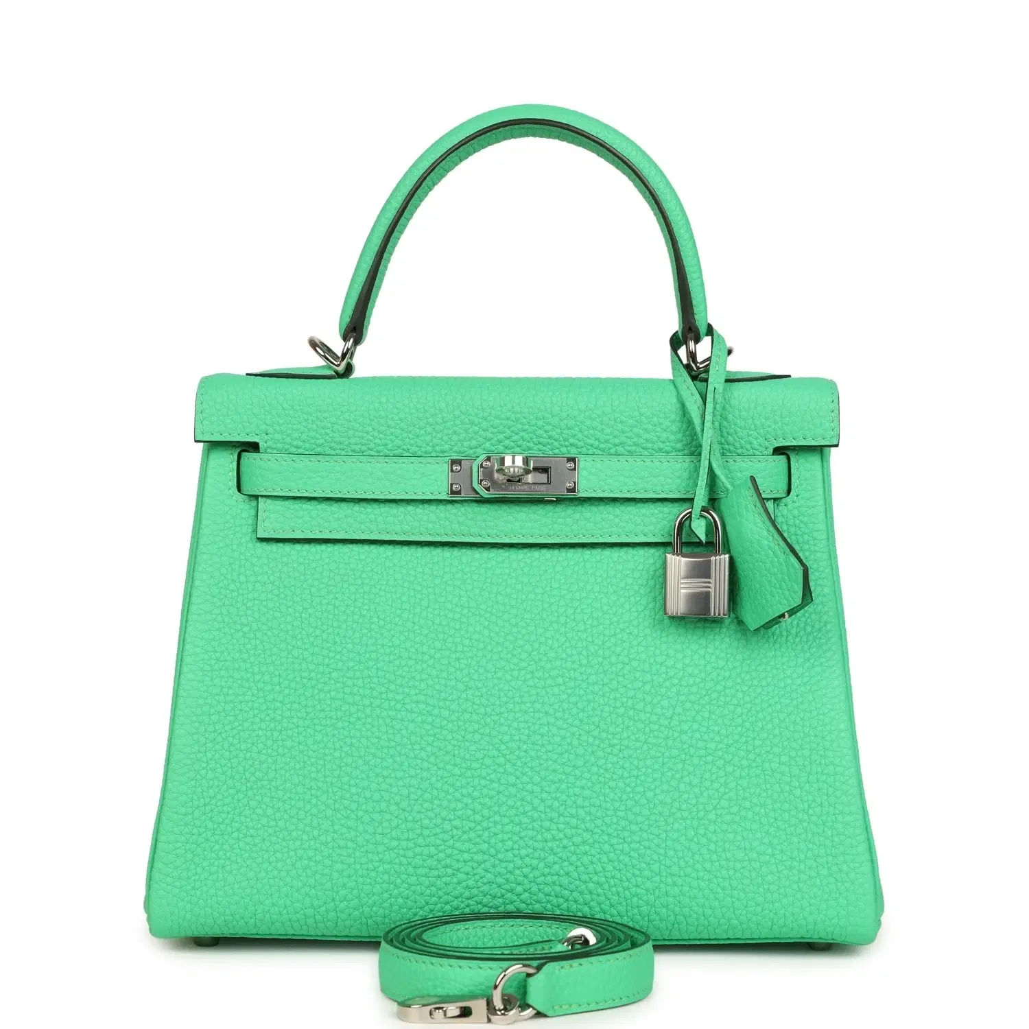Hermes Kelly Retourne 25 Vert Comics Togo Palladium Hardware