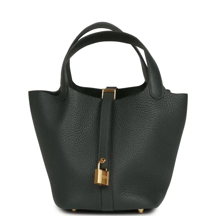 Hermes Picotin Lock 18 Vert Mangrove Clemence Gold Hardware-Hover-Image