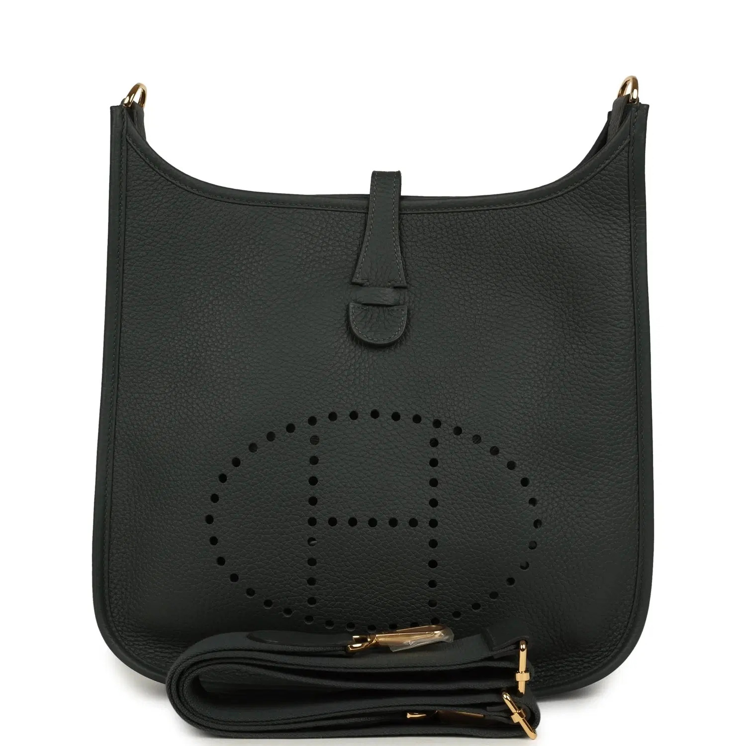 Hermes Evelyne III PM Vert Mangrove Clemence Gold Hardware