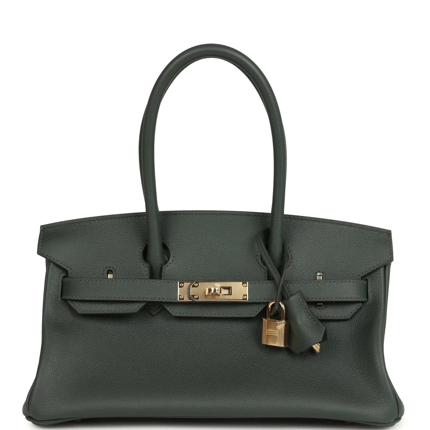 Hermes Shoulder Birkin Light 29 Vert Mangrove Evercolor Permabrass Hardware