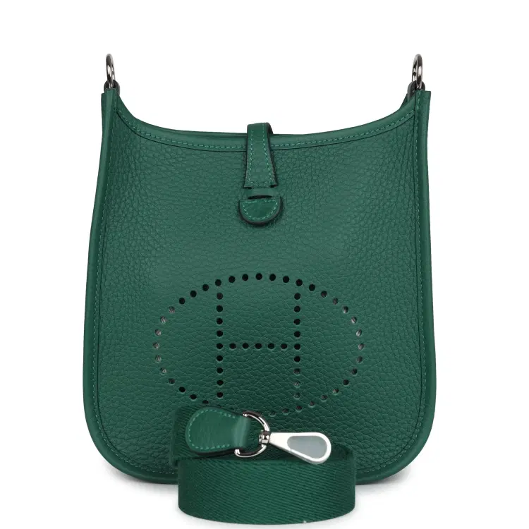 Hermes Evelyne TPM Vert Moyen Clemence Palladium Hardware-Hover-Image