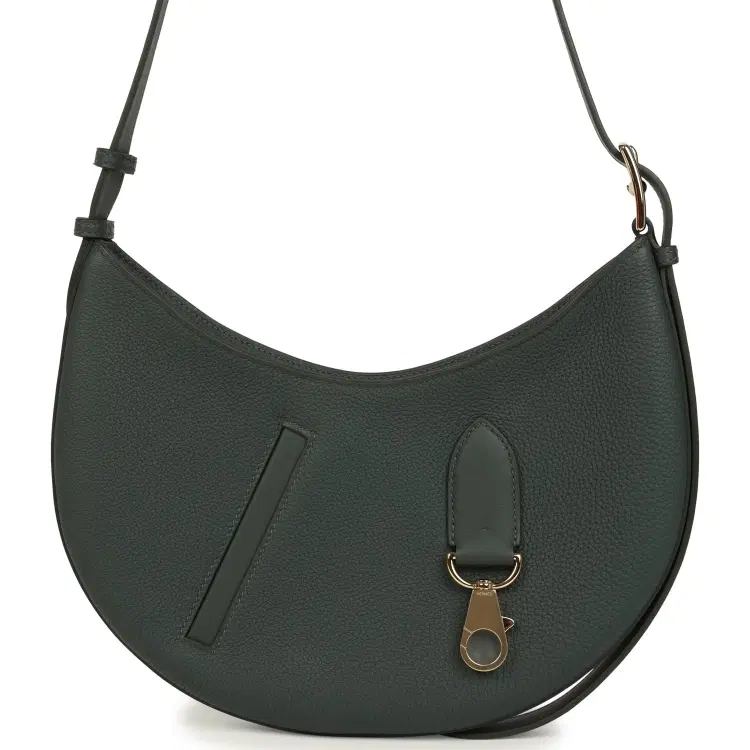 Hermes P'tit Arcon Bag Vert Mangrove Togo and Swift Permabrass Hardware-Hover-Image