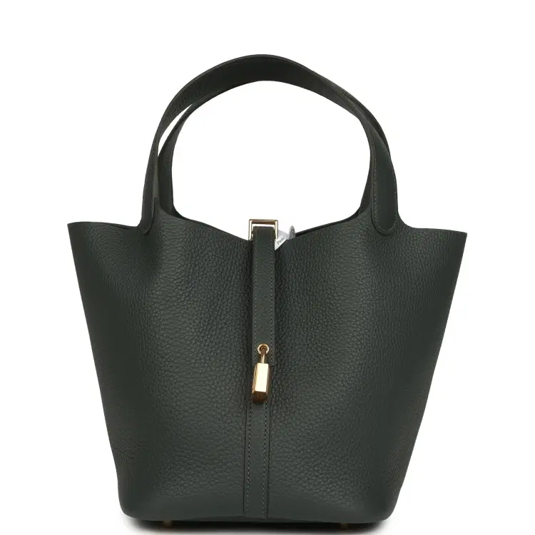 Hermes Picotin Lock 22 Vert Mangrove Clemence Gold Hardware-Hover-Image