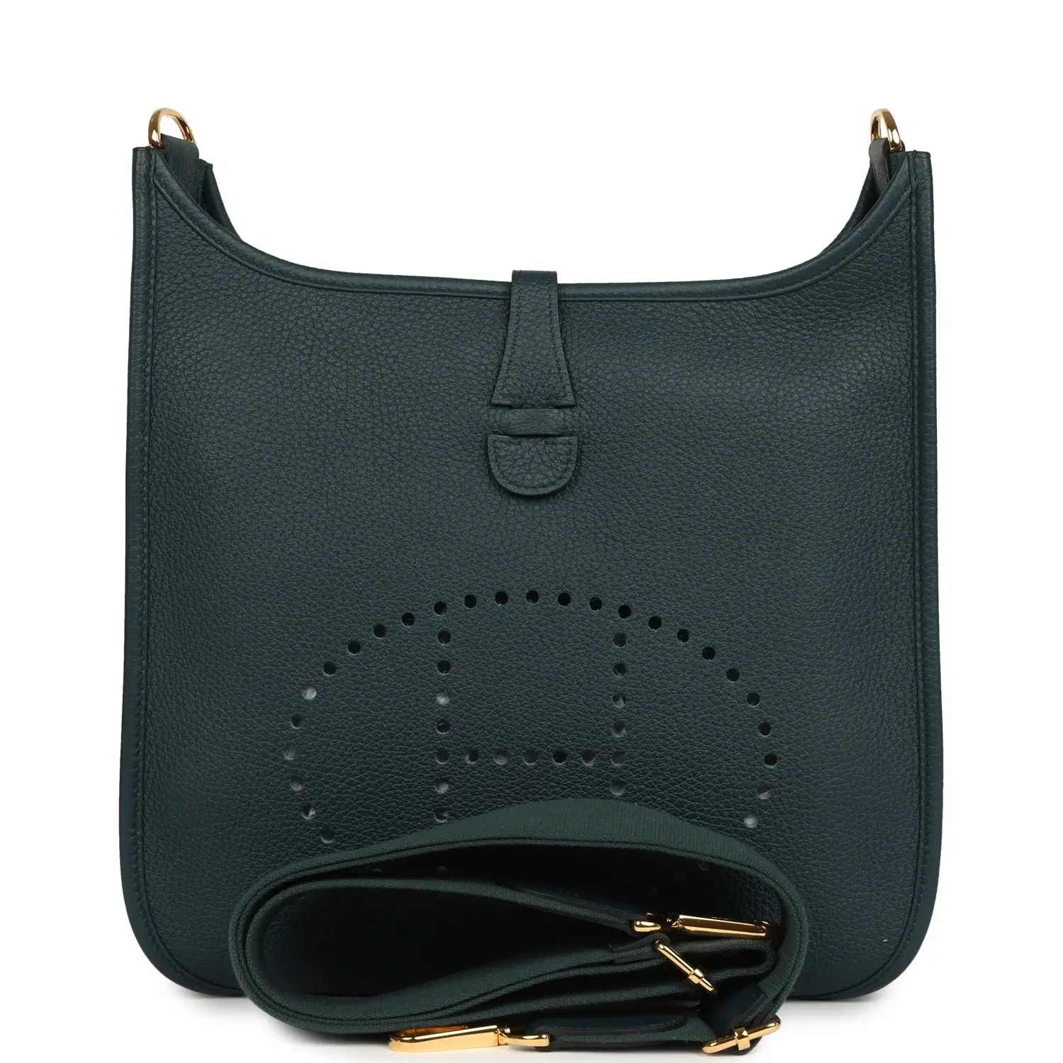 Hermes Evelyne III PM Vert Cypress Clemence Gold Hardware