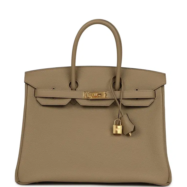 Hermes Birkin 35 Beige Marfa Togo Gold Hardware-Hover-Image