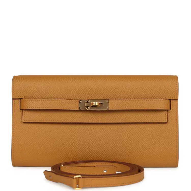 Hermes Kelly Wallet To Go Sesame Epsom Gold Hardware-Hover-Image