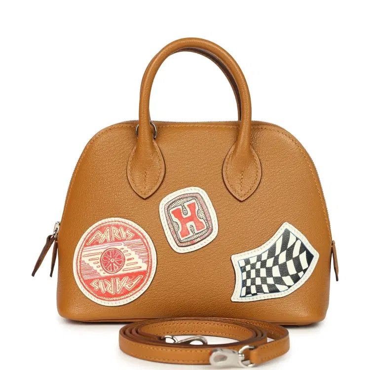 Hermes 1923 Pique-Colle Bolide Mini Sesame Chevre Palladium Hardware-Hover-Image