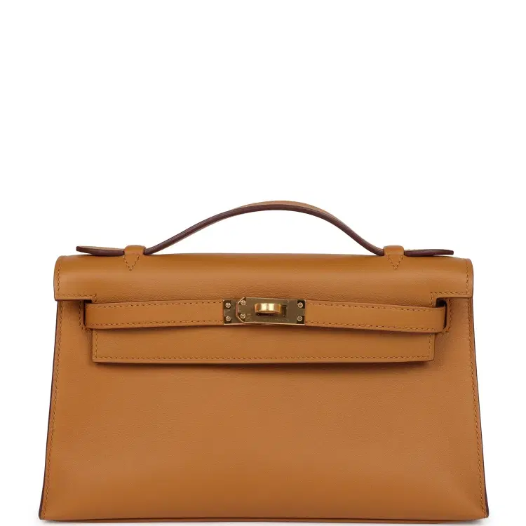 Hermes Kelly Pochette Sesame Swift Gold Hardware-Hover-Image