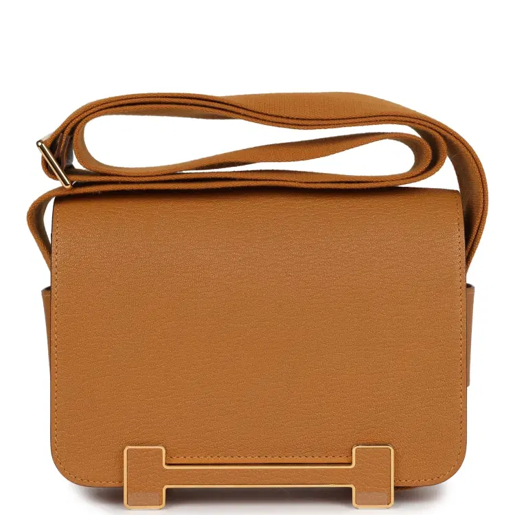 Hermes Geta Caramel Chevre Mysore Gold Hardware-Hover-Image