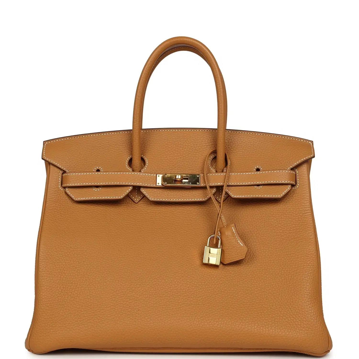 Pre-owned Hermes Birkin 35 Naturel Sable Togo Gold Hardware