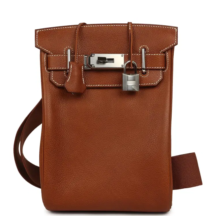 Hermes HAC A Dos PM Backpack Fauve Barenia Faubourg Palladium Hardware-Hover-Image