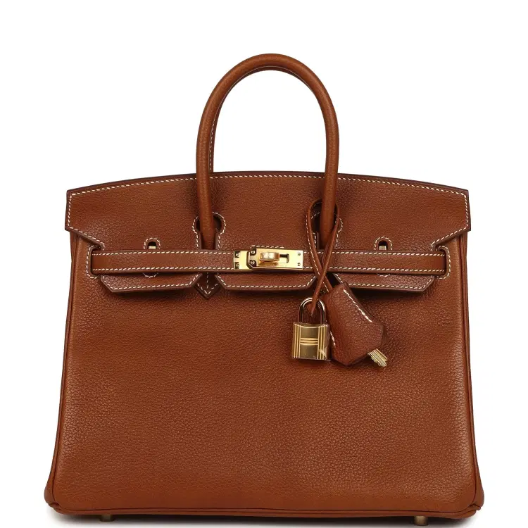 Hermes Birkin 25 Fauve Barenia Faubourg Gold Hardware-Hover-Image