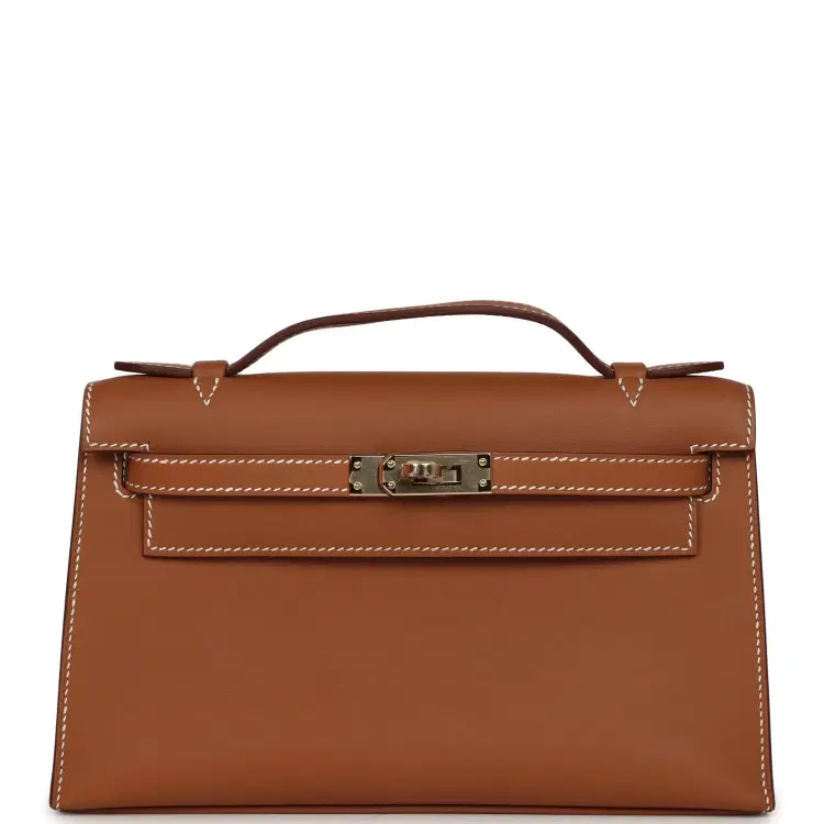 Hermes Special Order (HSS) Kelly Pochette Gold Verso Swift Permabrass Hardware-Hover-Image
