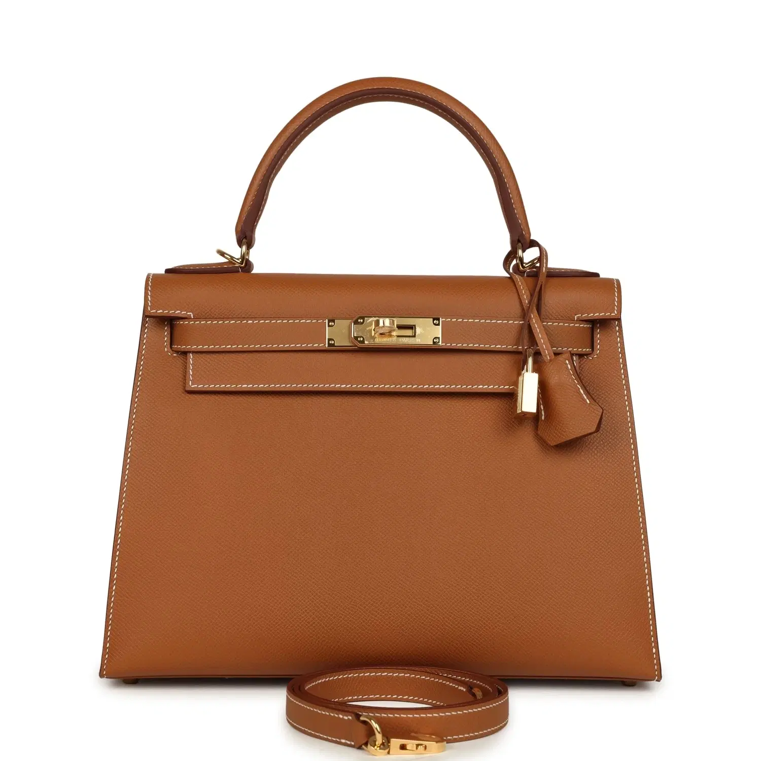 Hermes Kelly Sellier 28 Gold Epsom Gold Hardware