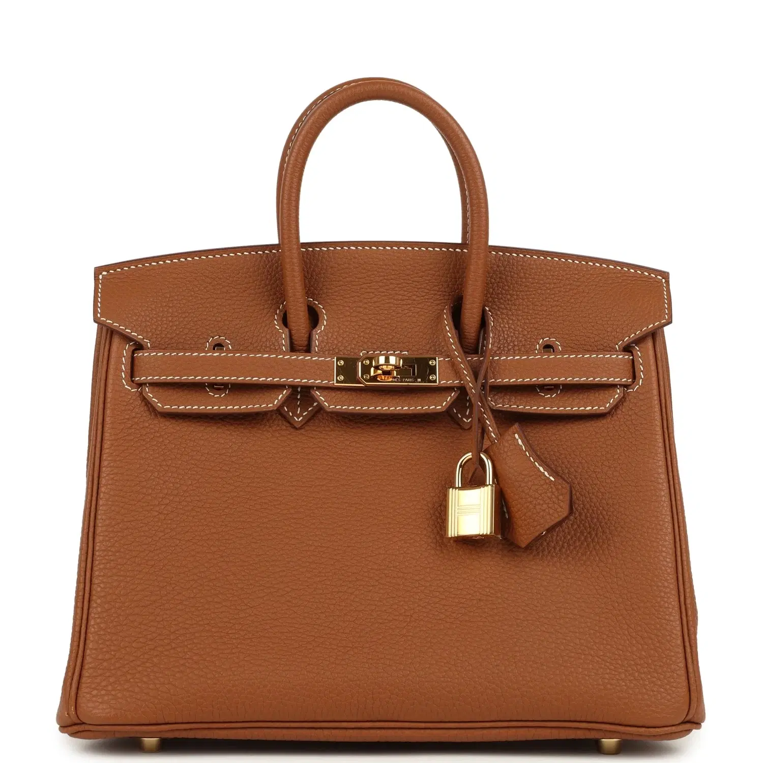 Pre-owned Hermes Birkin 25 Gold Togo Gold Hardware