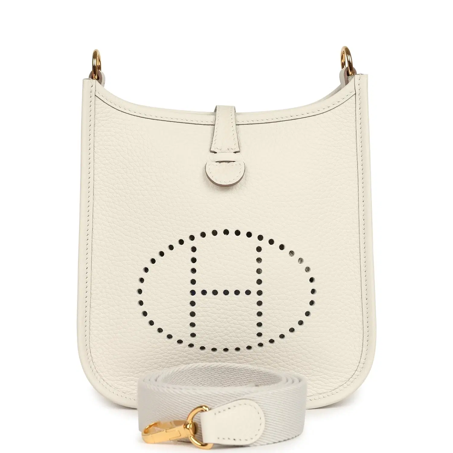 Hermes Evelyne TPM Gris Pale Clemence Gold Hardware