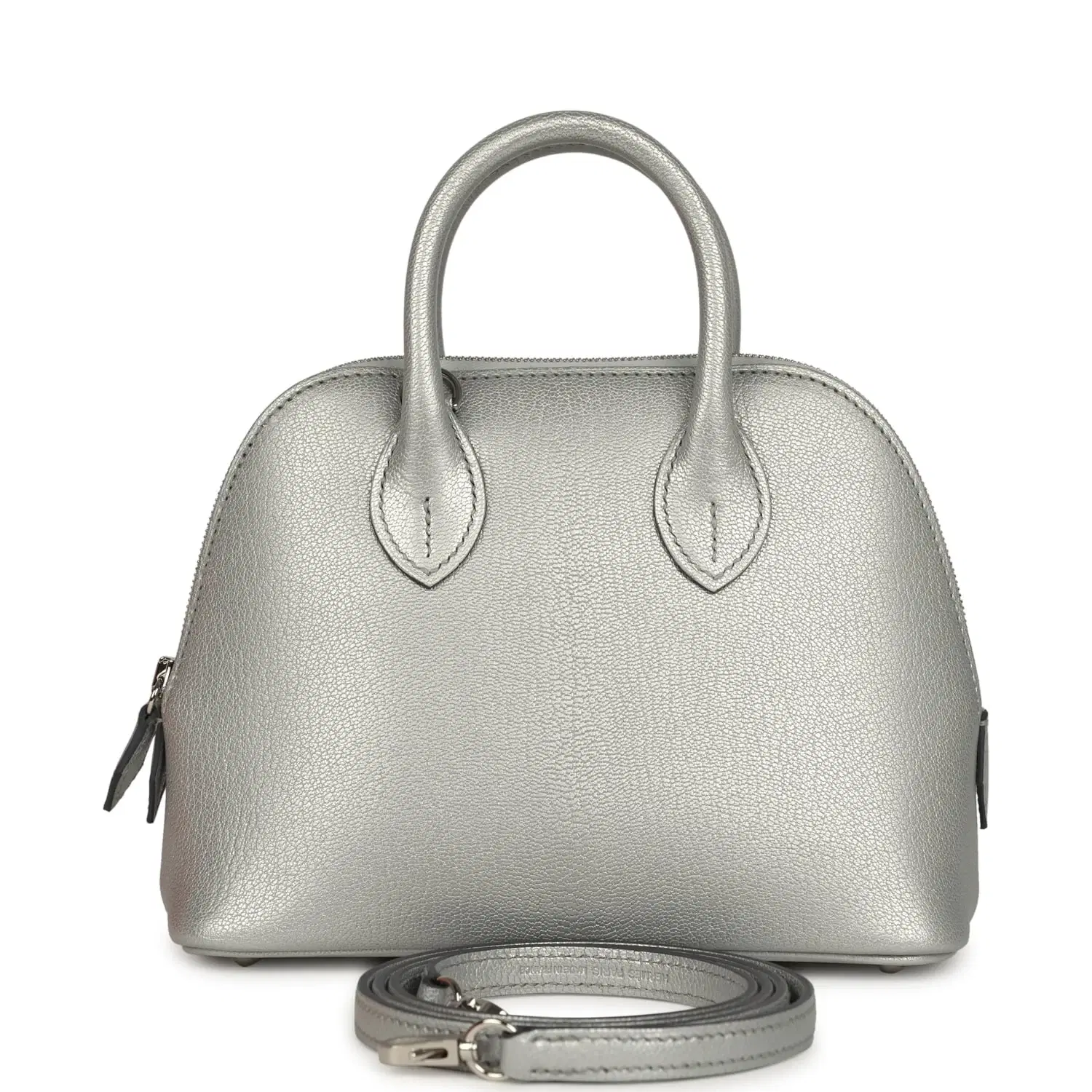 Hermes 1923 Bolide Mini Argent Chevre Mysore Palladium Hardware
