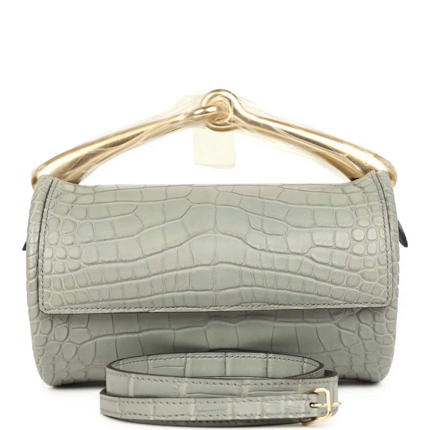 Hermes Maximors II Bag Gris Ciment Matte Alligator Permabrass Hardware