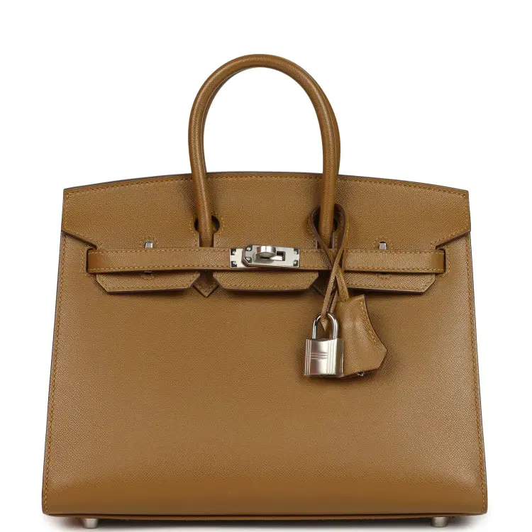 Pre-owned Hermes Birkin Sellier 25 Bronze Dore Madame Palladium Hardware-Hover-Image