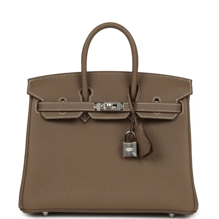 Hermes Birkin 25 Etoupe Togo Palladium Hardware-Hover-Image