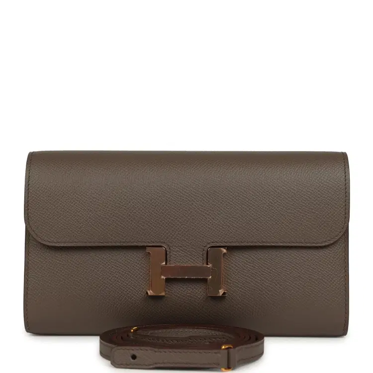 Hermes Constance Wallet To Go Etain Epsom Rose Gold Hardware-Hover-Image