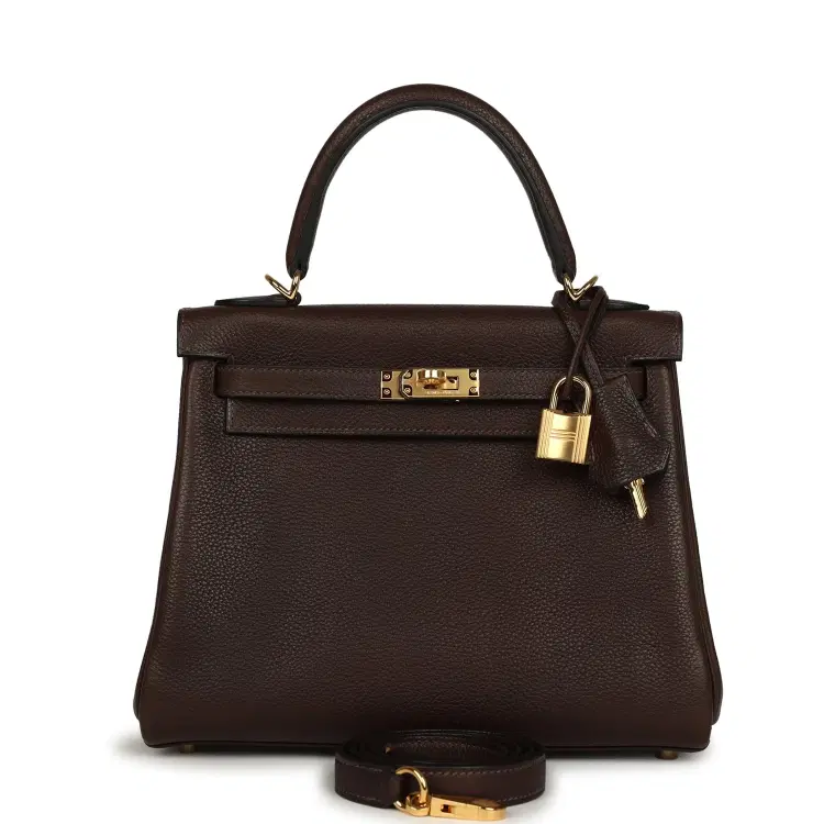 Hermes Kelly Retourne 25 Ebene Barenia Faubourg Gold Hardware-Hover-Image