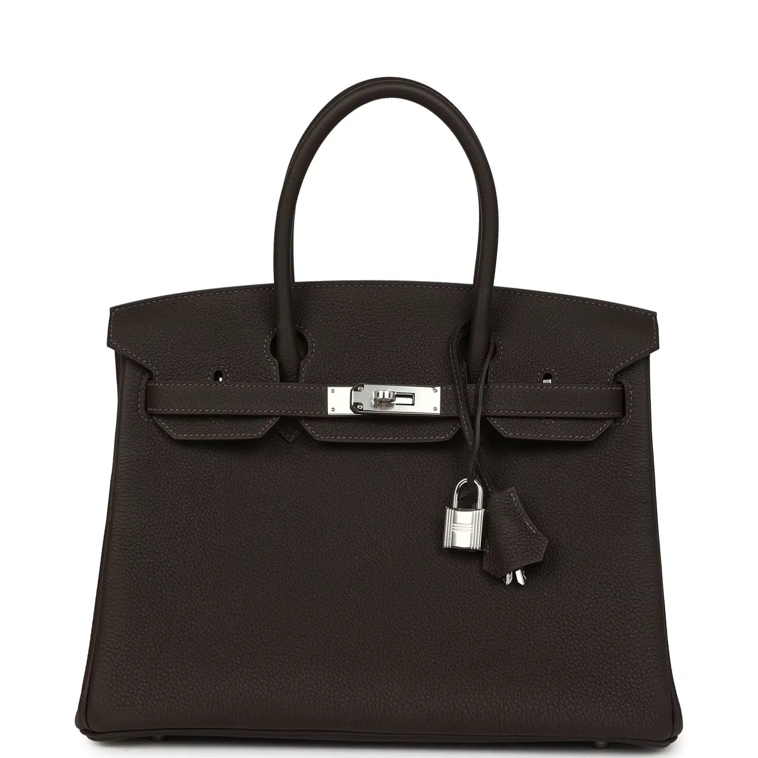 Hermes Birkin 30 Bai Brun Togo Palladium Hardware